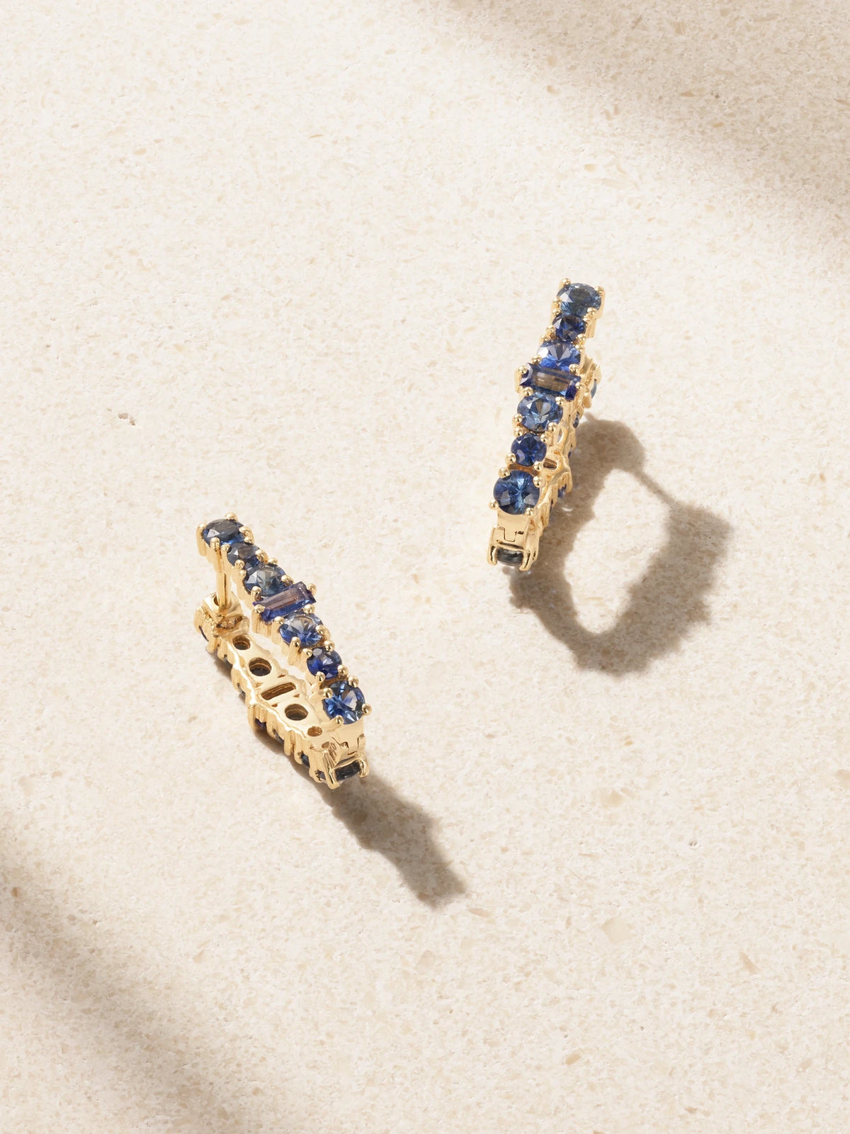 Rivulet 18-karat Gold Sapphire Hoop Earrings