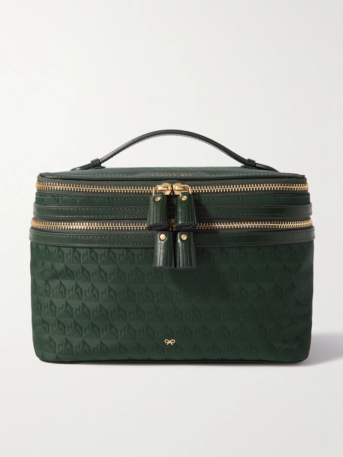 Vanity Kit Leather-trimmed Nylon-jacquard Cosmetics Case