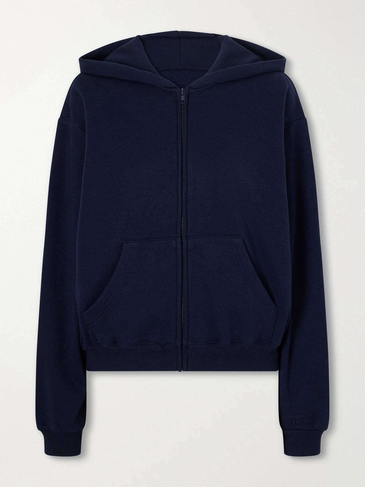 SKIMS Hooded Cotton-blend Fleece Zip-up Sweatshirt