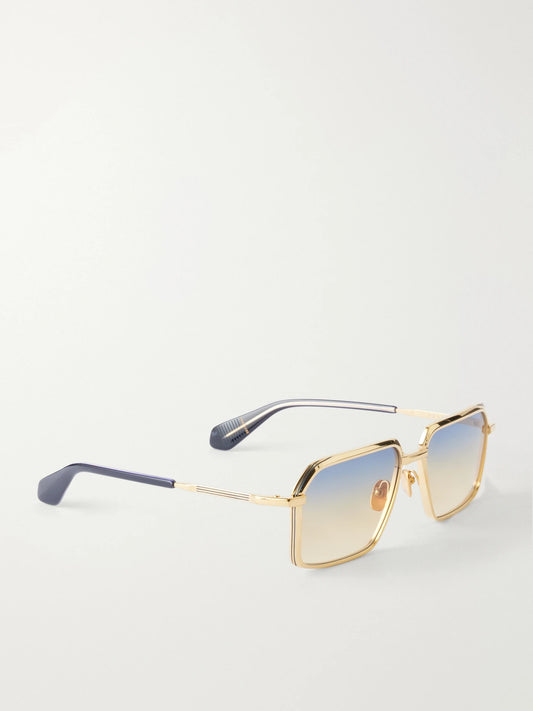 Jacques Marie Mage Vasco Gold-tone Aviator-style Sunglasses
