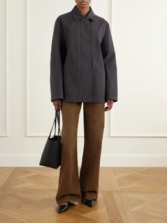 The Row Park Medium Textured-leather Tote