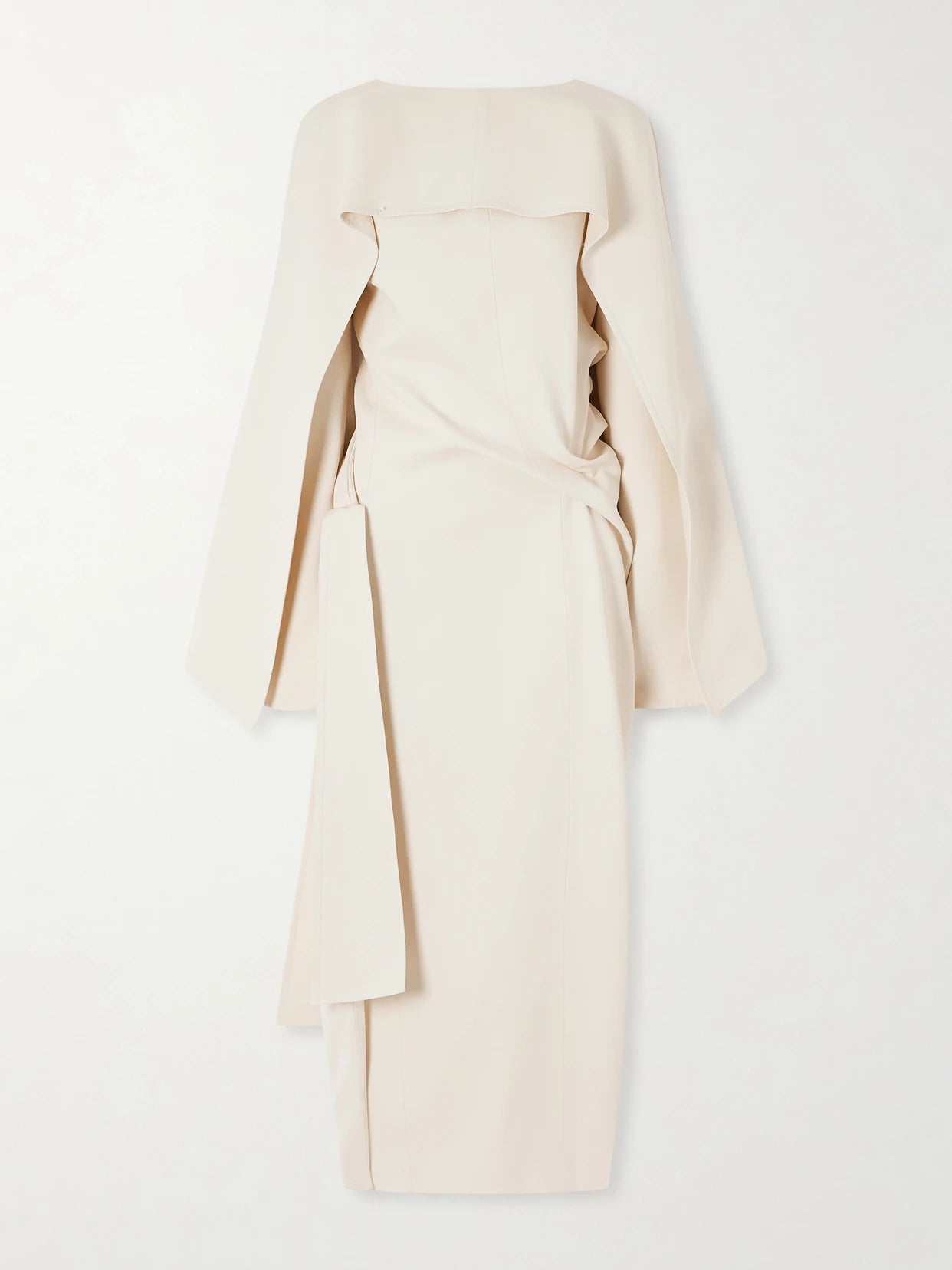 Yon Scarf-detailed Draped Satin-crepe Midi Dress