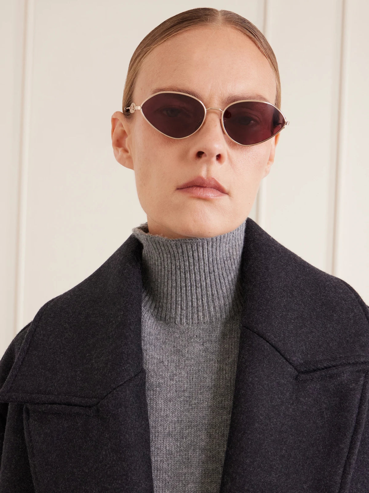 Image of Sunglasses. Product name - Wire 01 Oval-frame Gold-tone Metal Sunglasses in Multi colour by brand - CELINE Eyewear