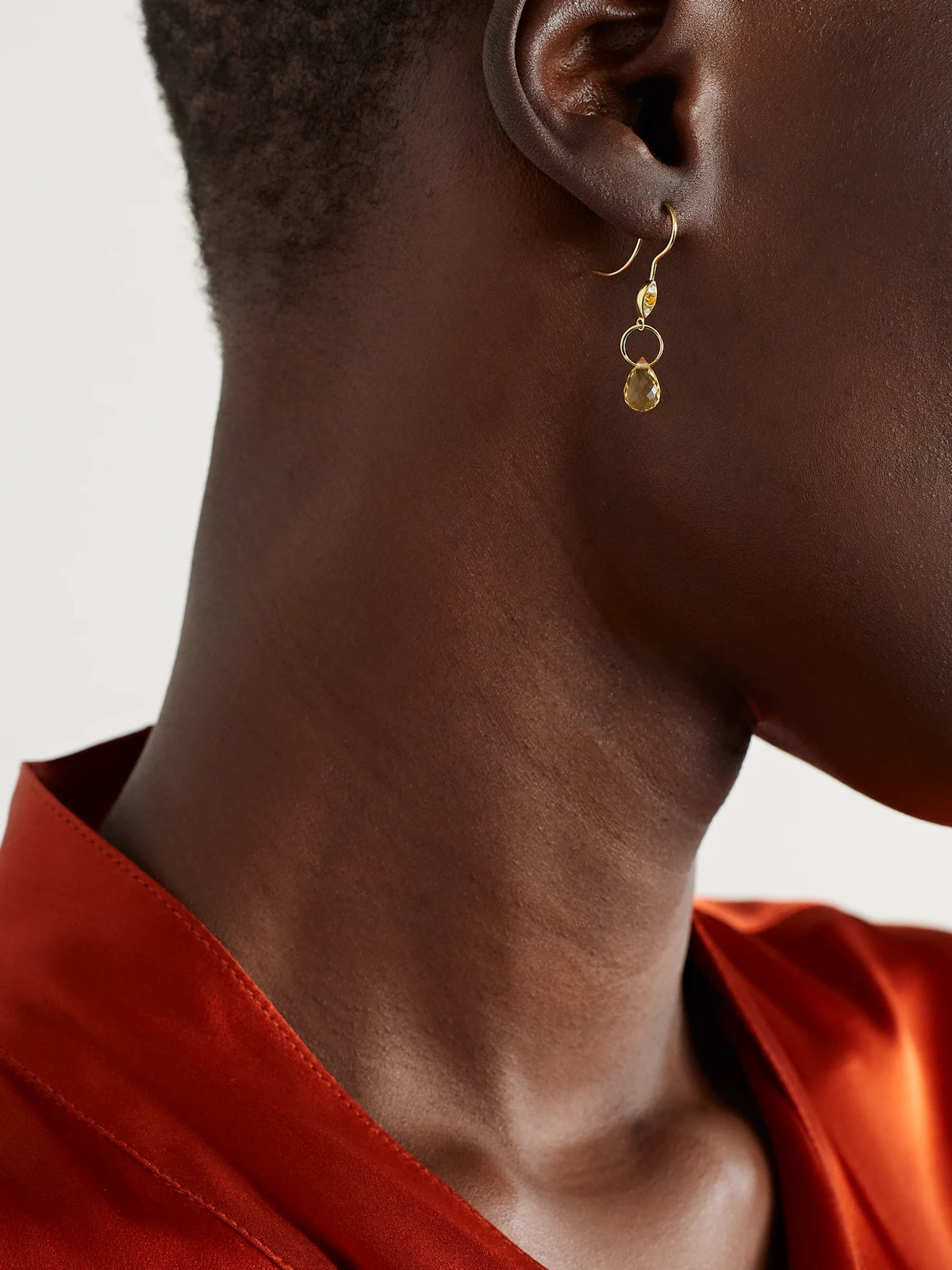 Image of Earrings. Product name - 14-karat Recycled Gold, Citrine And Diamond Earrings in Multi colour by brand - Melissa Joy Manning