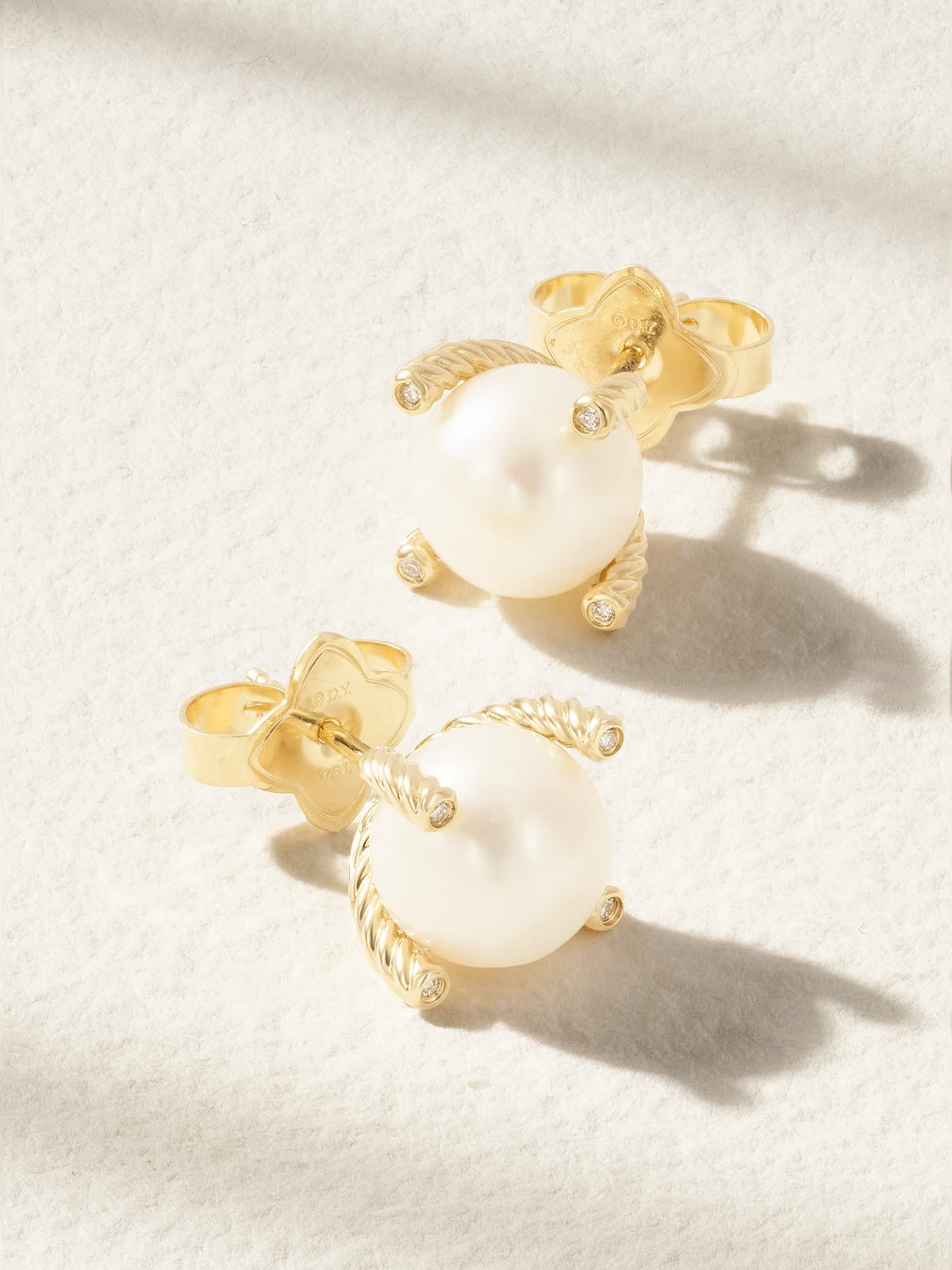 Cable Collectibles 18-karat Gold, Pearl And Diamond Earrings