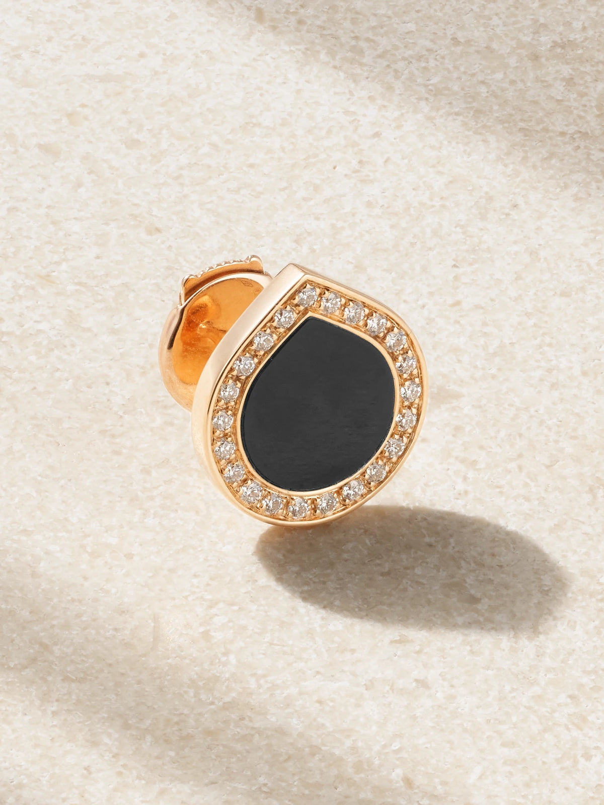 Antifer 18-karat Rose Gold, Onyx And Diamond Single Earring