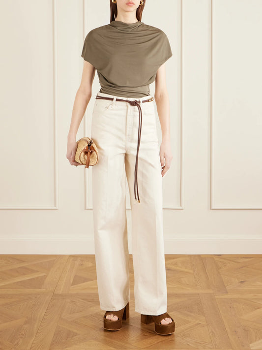 Image of Heels. Product name - Suede 35 Platform Mules in Brown colour by brand - Gianvito Rossi