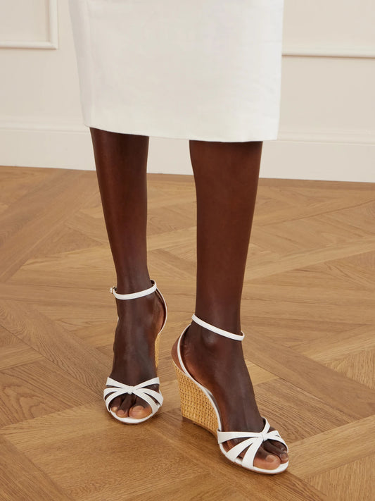 Tati 85 Leather Wedge Sandals