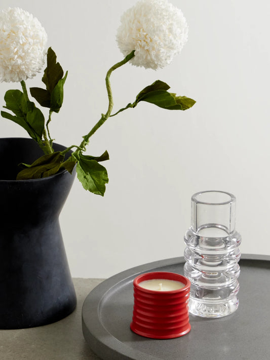 Image of Perfumes & Colognes. Product name - Tomato Leaves Small Scented Candle, 170g in Red colour by brand - LOEWE PERFUMES
