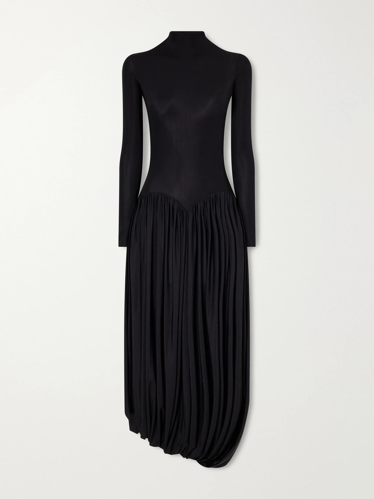 Maygel Coronel Onix Open-back Gathered Jersey Midi Dress