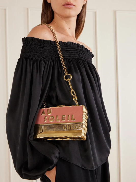 Image of Bags. Product name - Soleil Shoulder Bag in Red colour by brand - Chloé