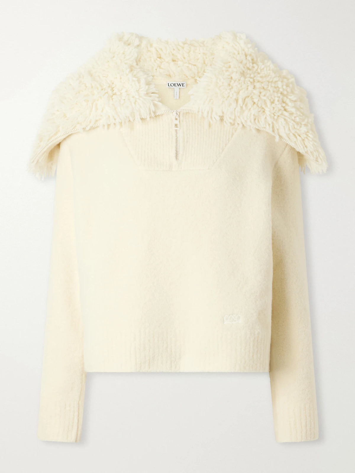 LOEWE Logo-embroidered Wool-blend Sweater