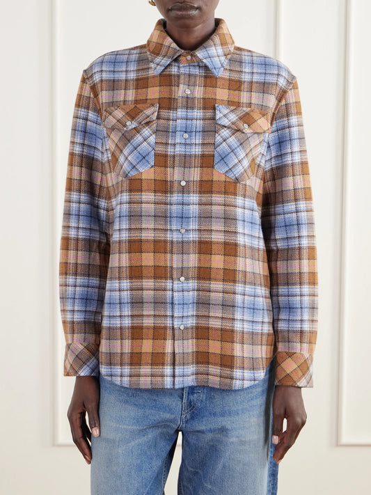 God's True Nomad Checked Cashmere-twill Shirt
