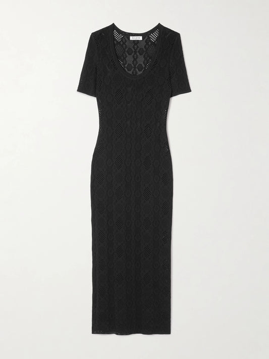 Open-knit Midi Dress
