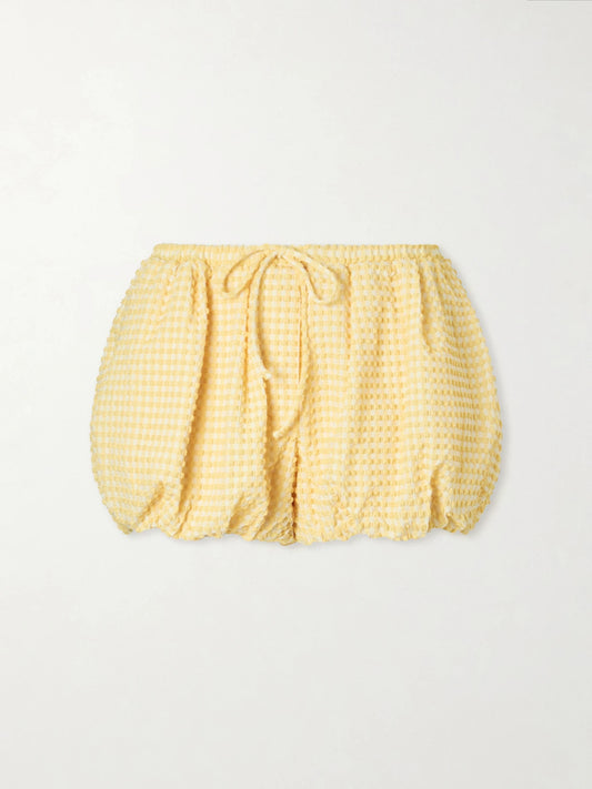 Addie Checked Seersucker Shorts