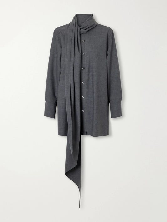 Willy Chavarria Cravat Wool Shirt