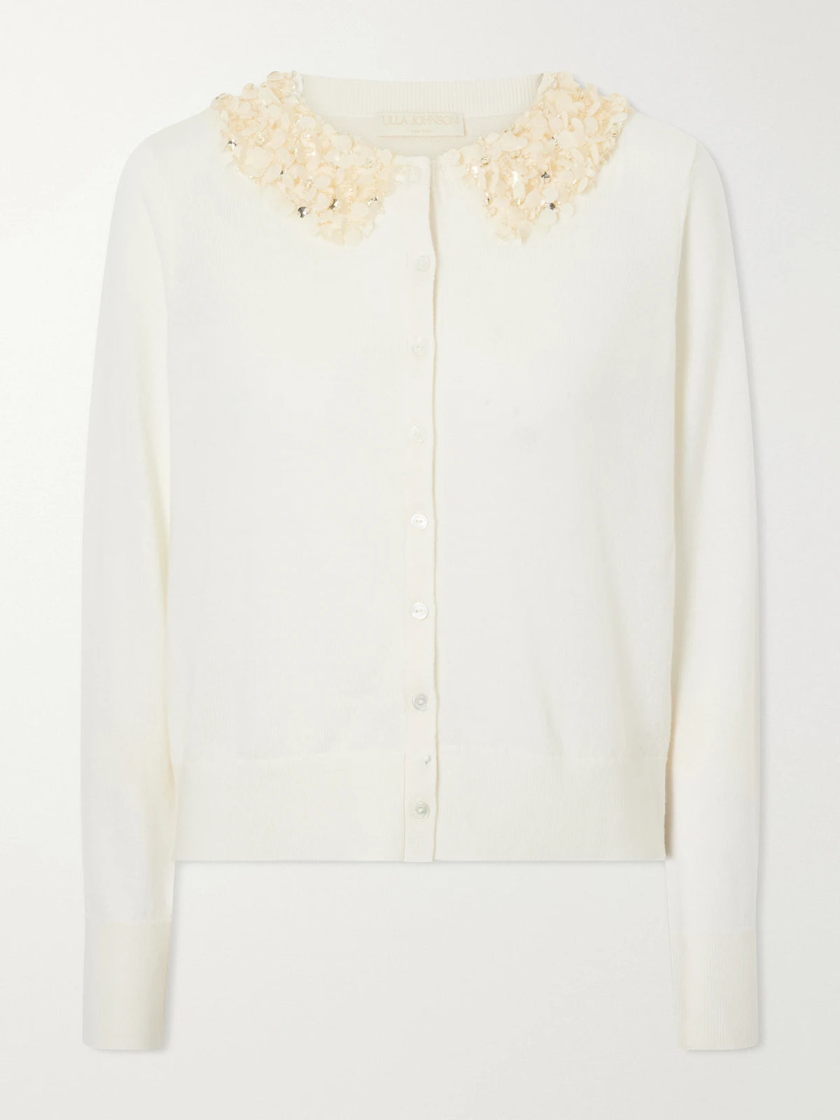 Ulla Johnson Anna Embellished Merino Wool Cardigan