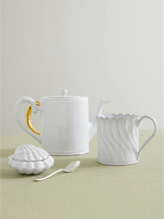 Image of Tableware. Product name - Peggy Ceramic Mug in White colour by brand - Astier De Villatte