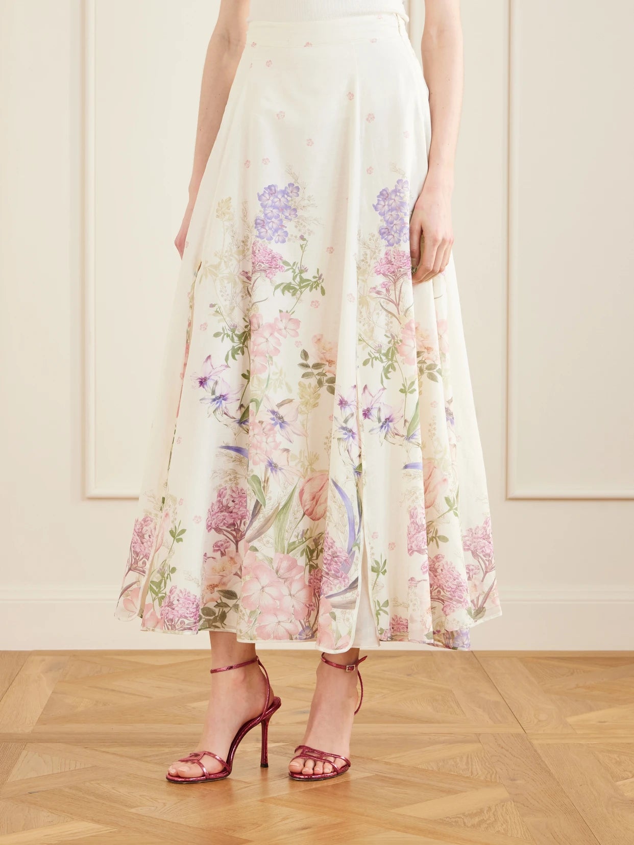 Ventine Floral-print Cotton-blend Maxi Skirt