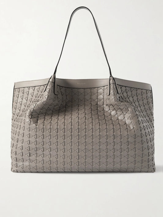 Serapian Secret Large Woven Leather Tote