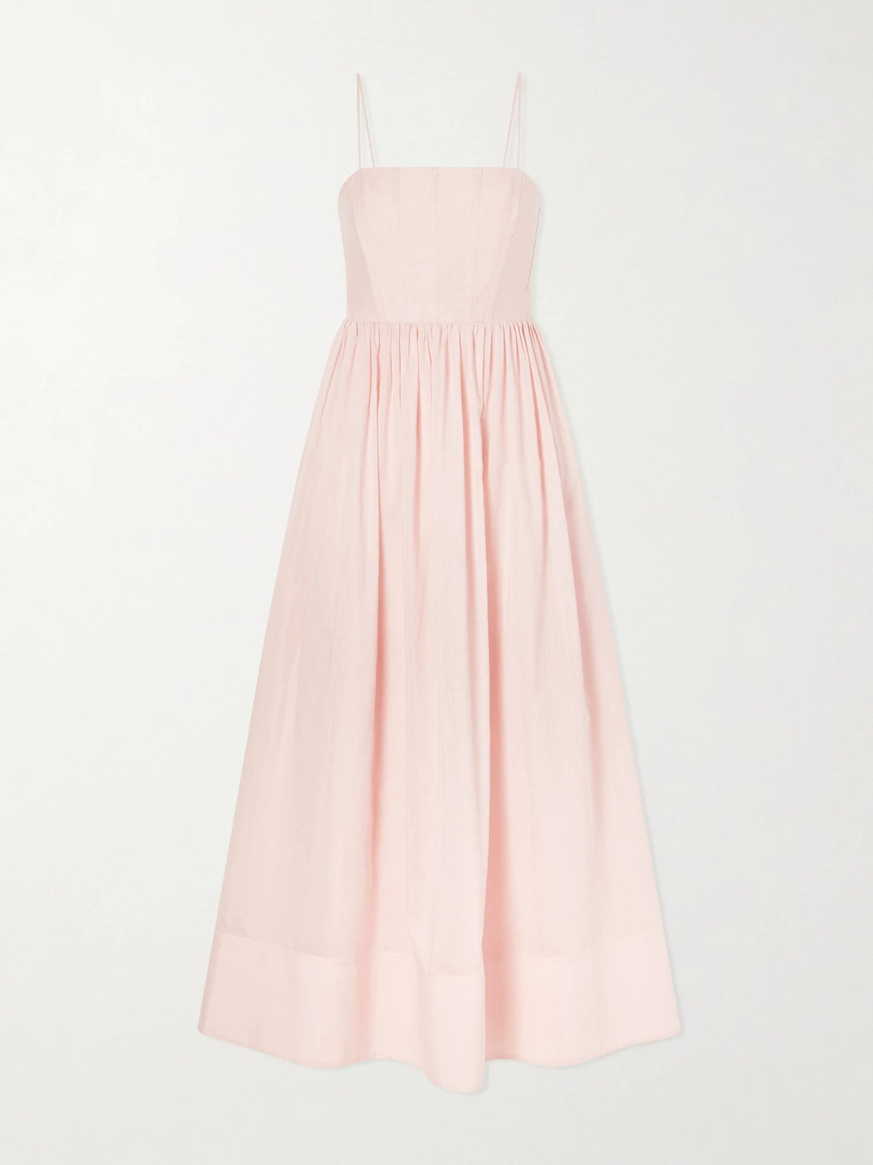 Image of Dresses. Product name - Rosie Silk And Cotton-blend Maxi Dress in Pink colour by brand - Aje
