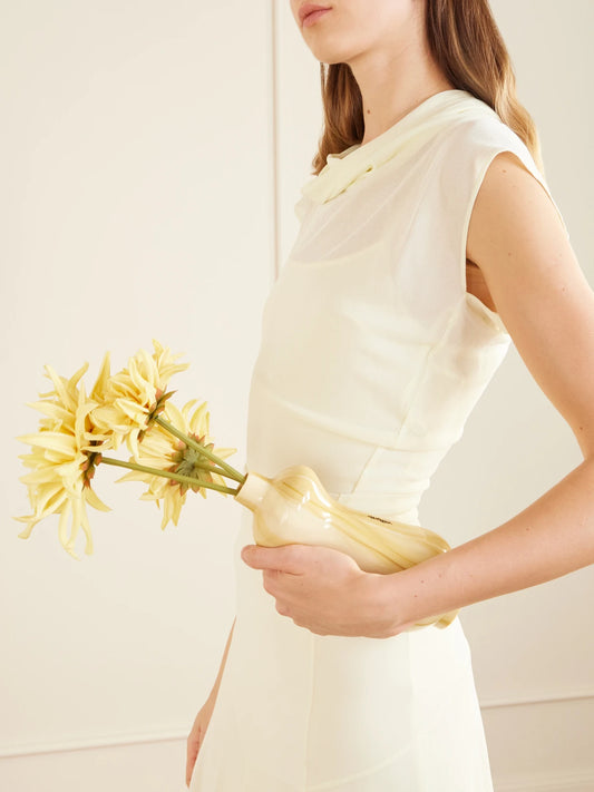 Image of Bags. Product name - Florence Clutch in Pastel yellow colour by brand - Cult Gaia