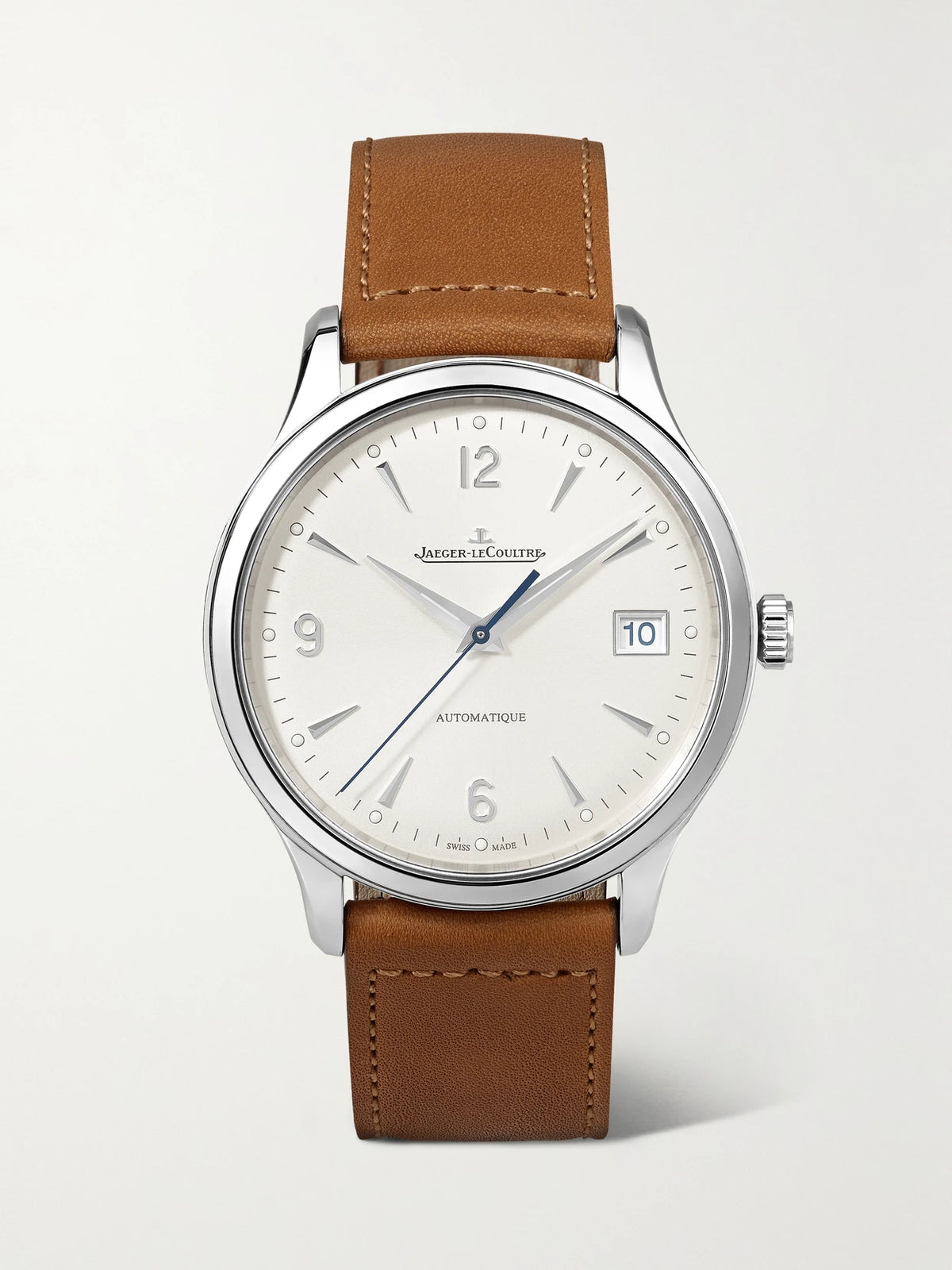 Master Control Date Automatic 40mm Stainless Steel And Leather Watch