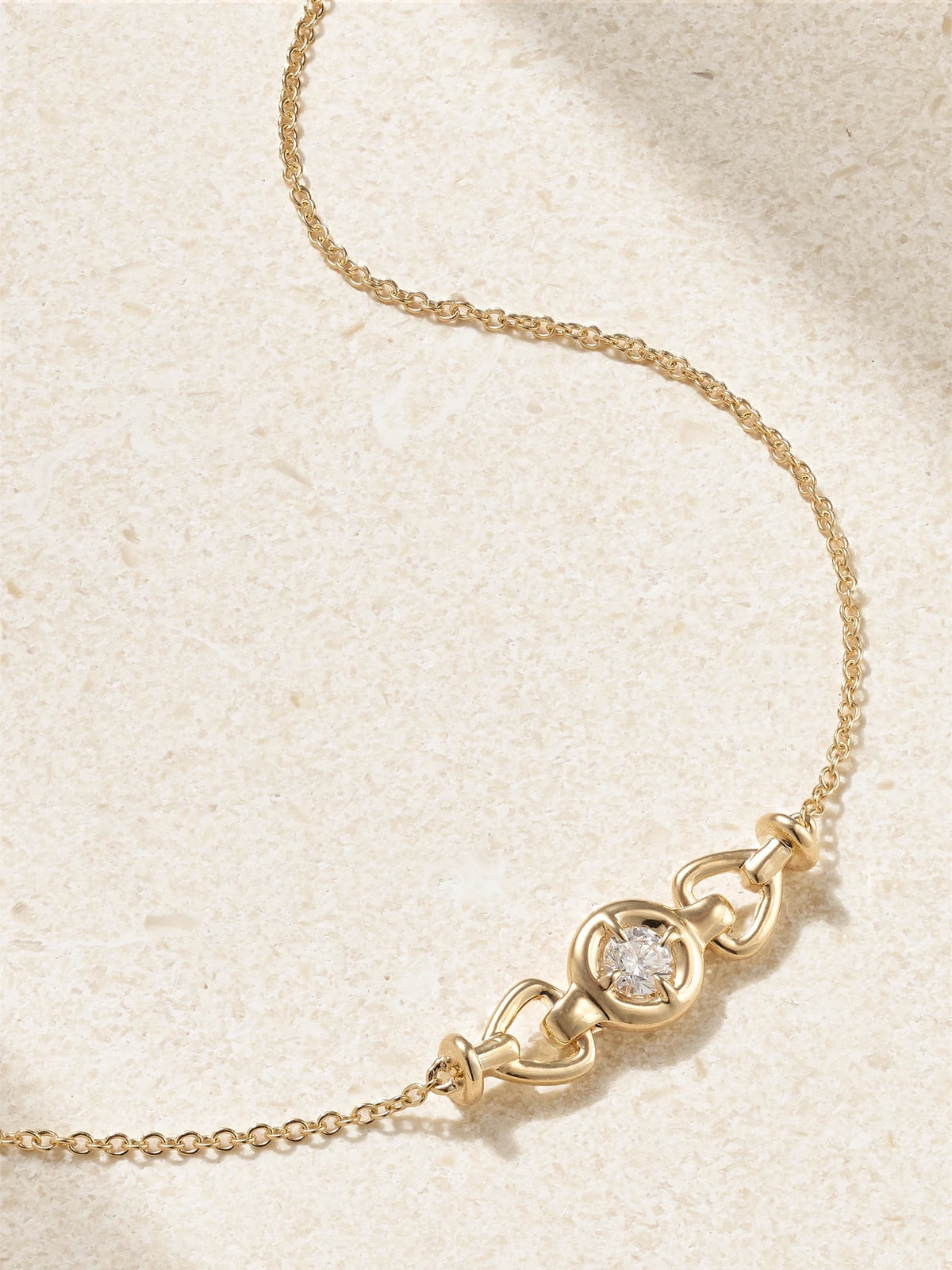 Silvia 14-karat Gold Diamond Necklace