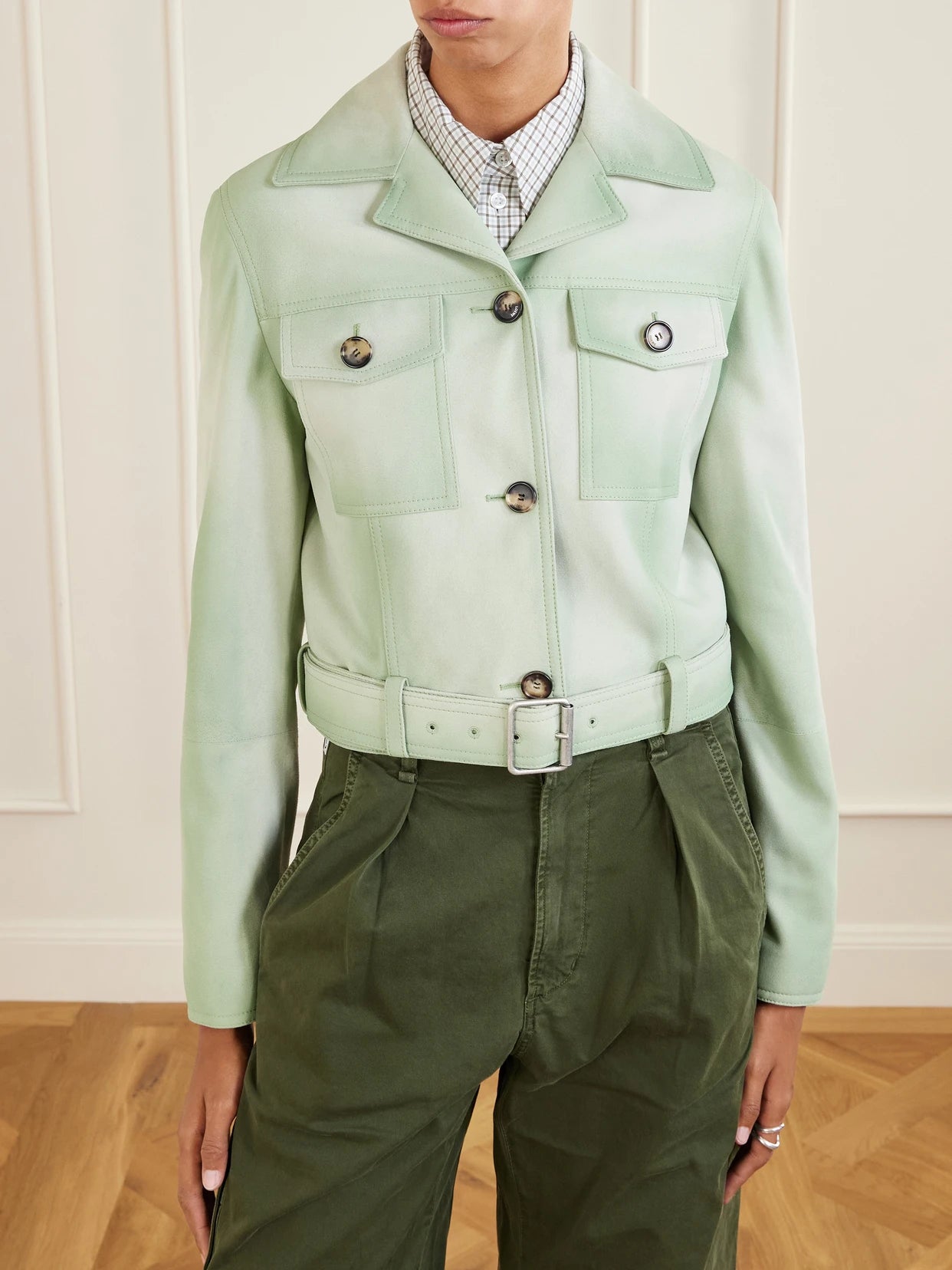 Tie-dyed Suede Jacket