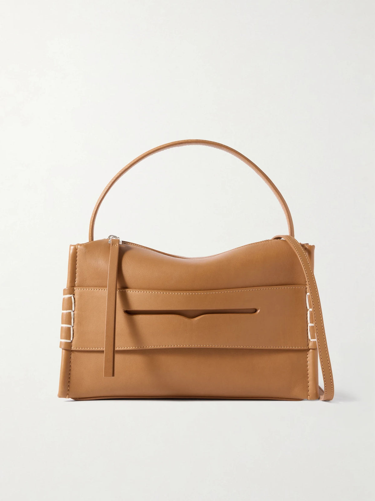 Loafer Whipstitched Leather Shoulder Bag