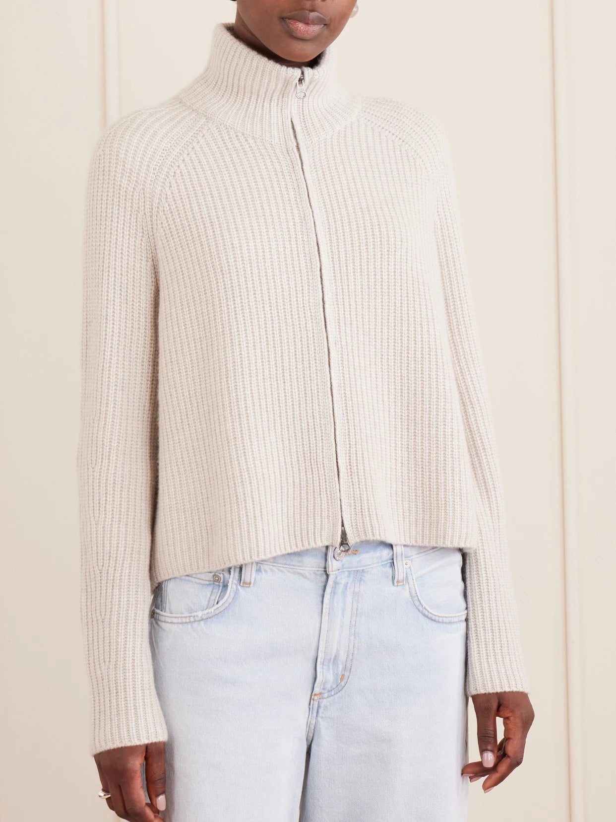 Sadie Ribbed Cashmere Cardigan