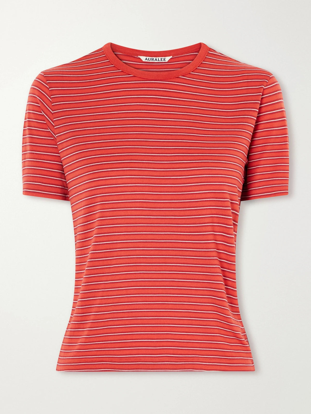 Auralee Striped Wool-jersey T-shirt