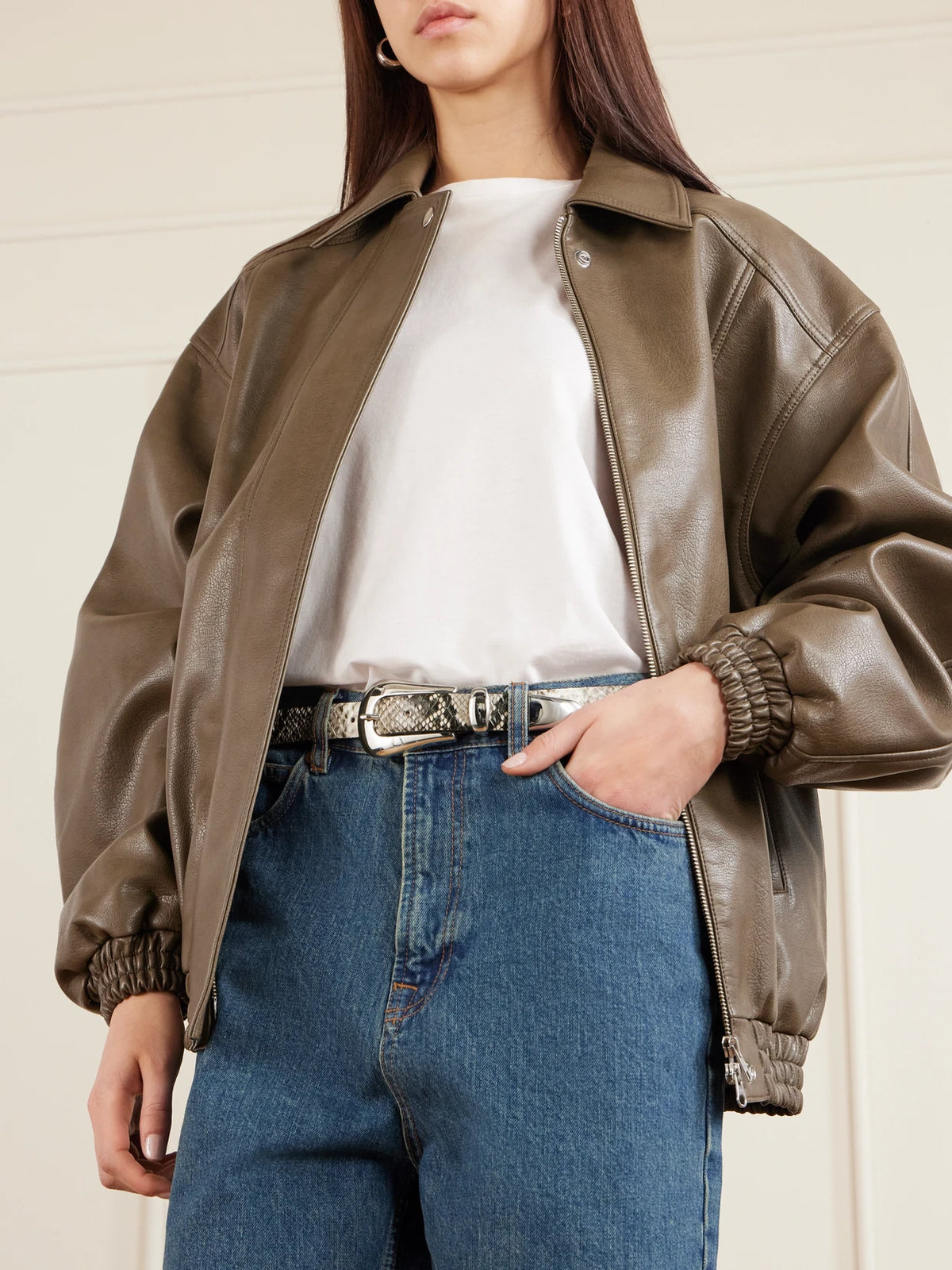 Image of Belts. Product name - Colette Snake-effect Leather Waist Belt in Snake print colour by brand - Déhanche
