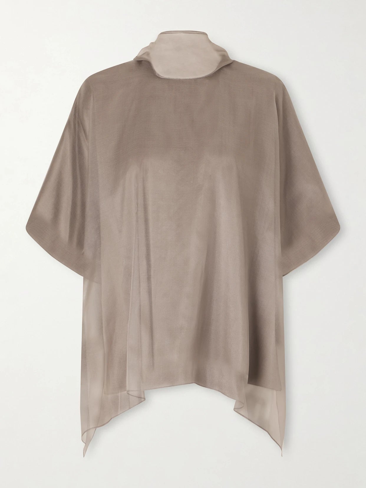 The Cali Tie-detailed Layered Silk-organza Blouse
