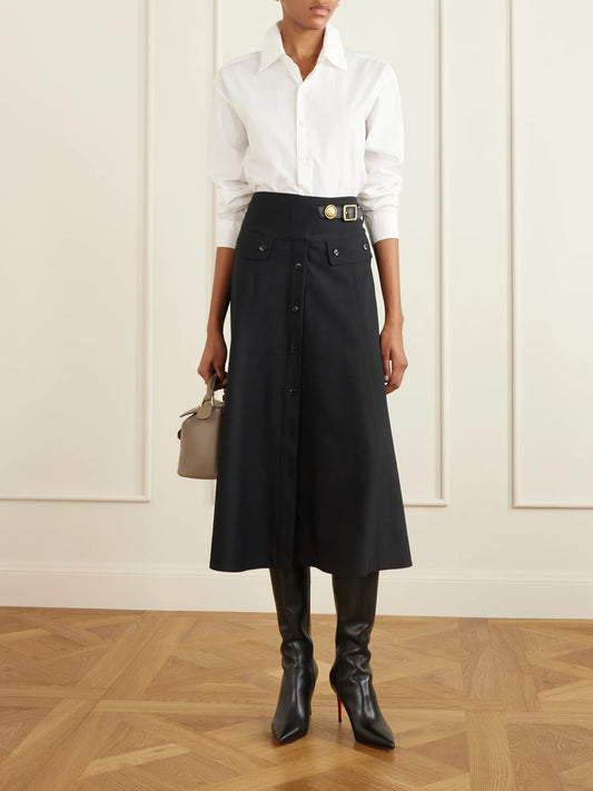 Image of Boots. Product name - Kate Botta 85 Leather Knee Boots in Black colour by brand - Christian Louboutin