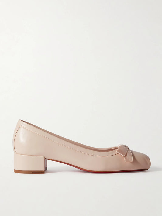 Mamaflirt 30 Bow-embellished Leather Ballet Pumps