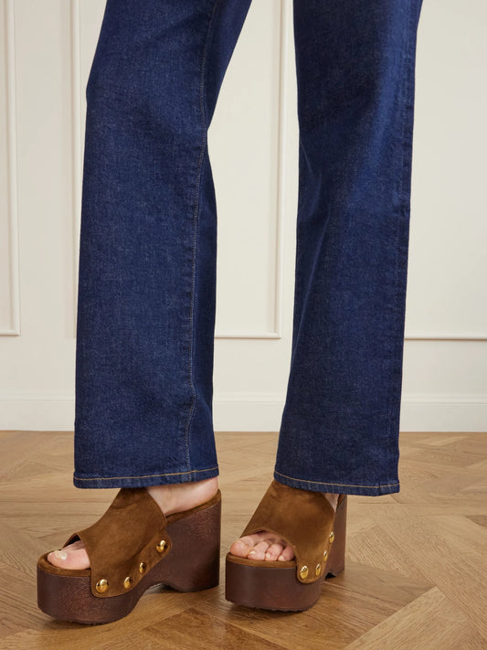 Ardèa 60 Studded Suede Platform Wedge Mules