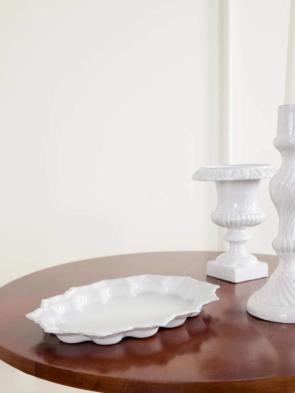 Image of Tableware. Product name - Instabul Porcelain Platter in White colour by brand - Astier De Villatte