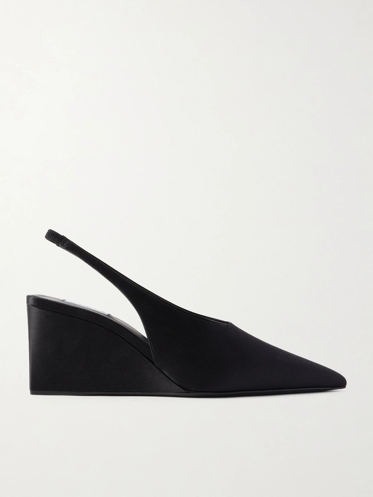 Cube 75 Satin Slingback Wedge Pumps