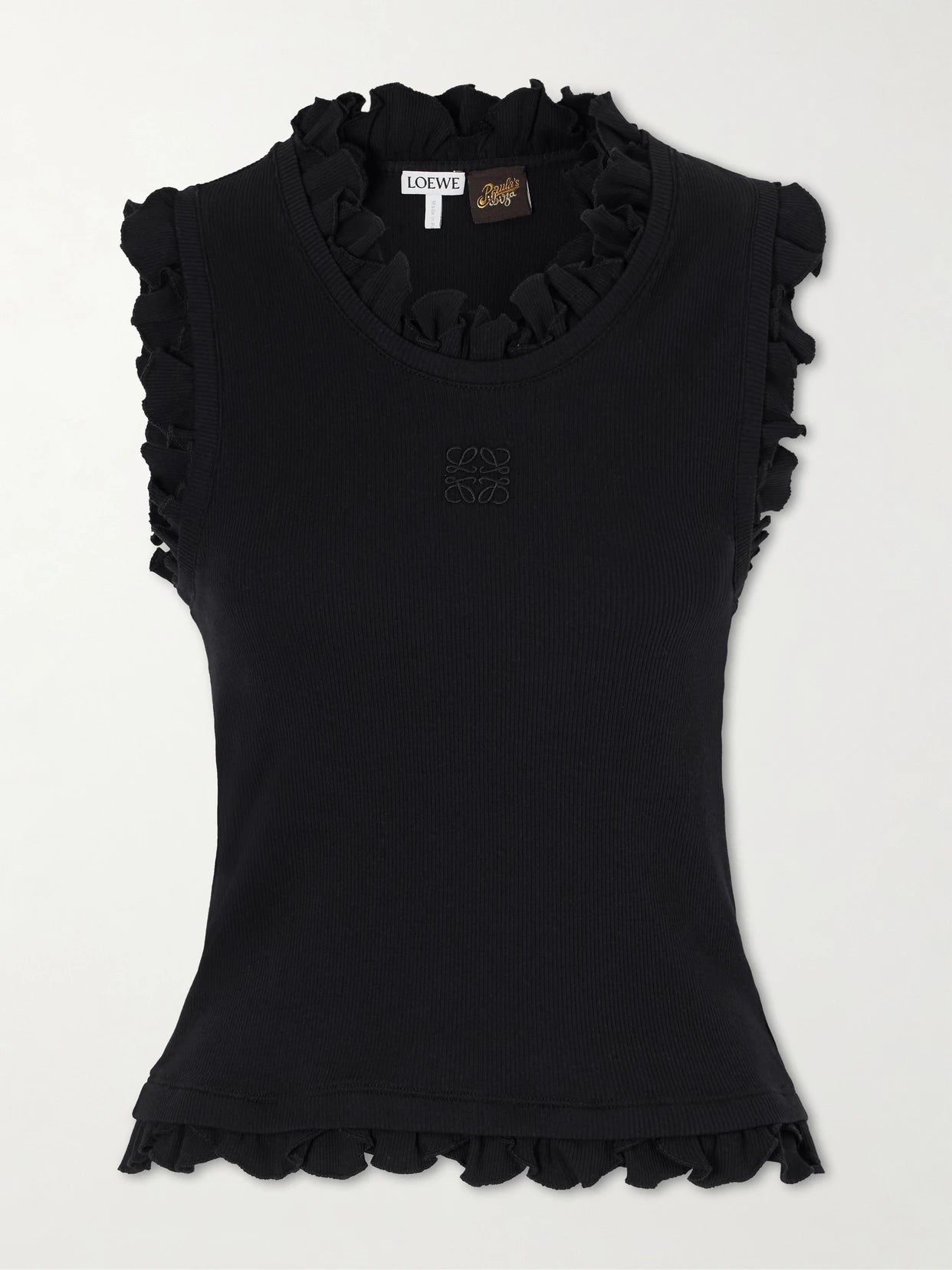 + Paula's Ibiza Ruffled Cotton-blend Tank Top