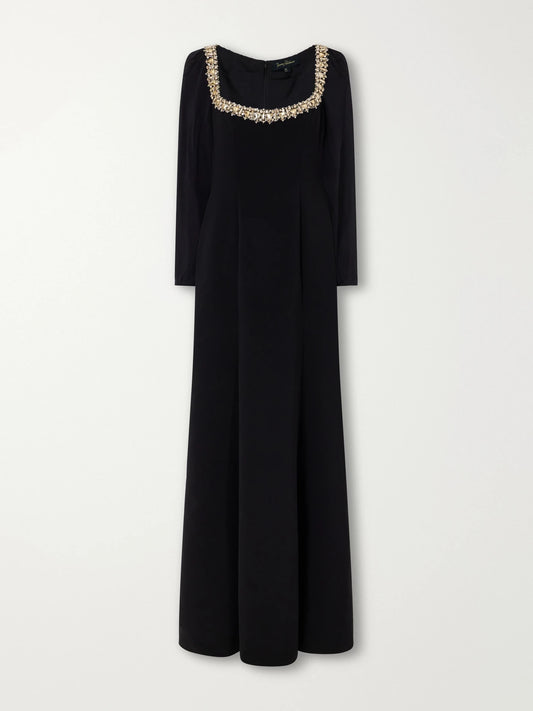 Jenny Packham Jamilia Crystal-embellished Crepe Gown