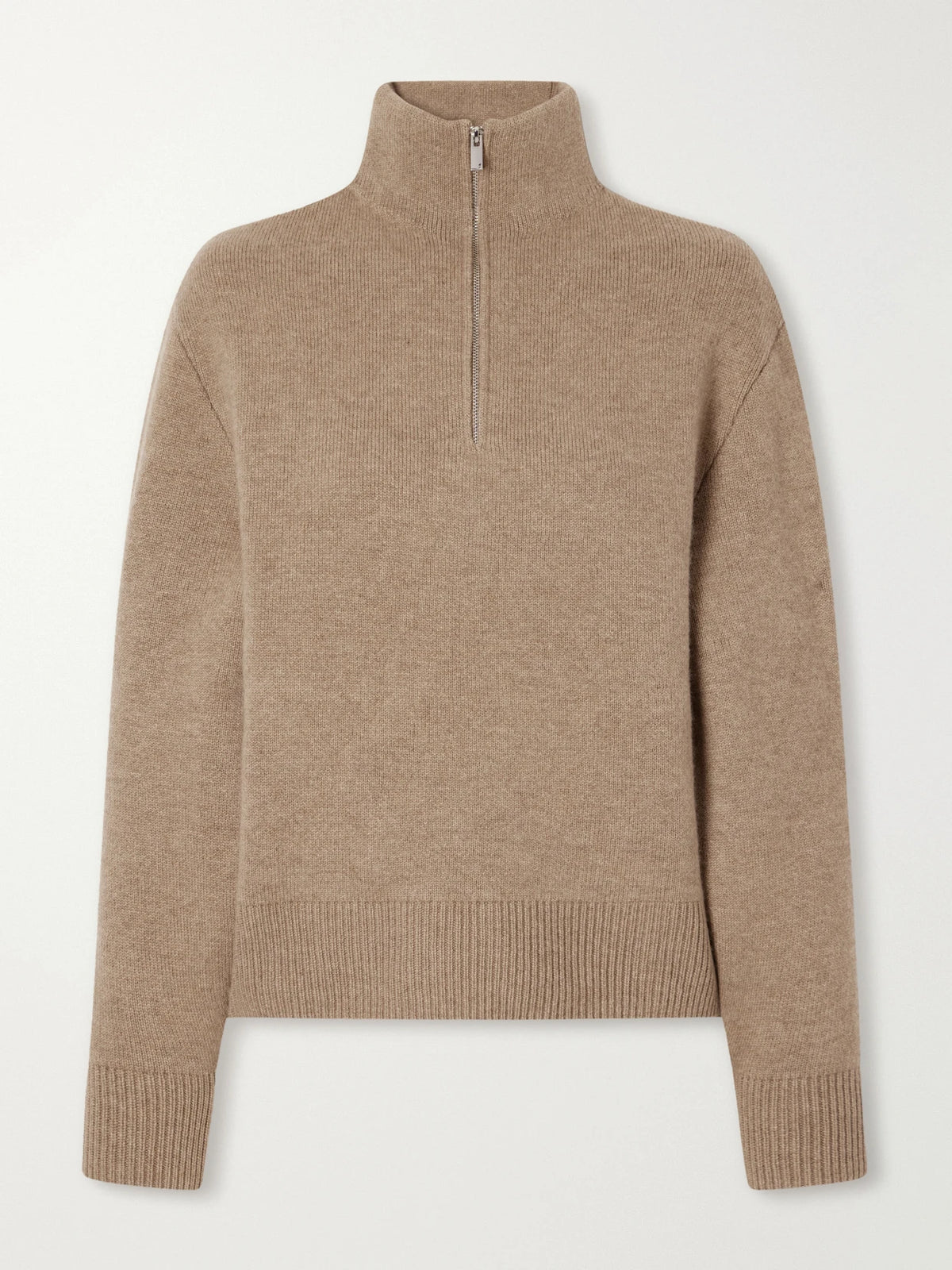 Almada Dana Merino Wool And Cashmere-blend Half-zip Sweater