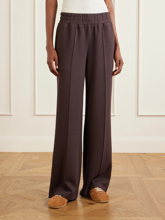 Image of Sleepwear & Loungewear. Product name - Doublesoft Jersey Wide-leg Pants in Brown colour by brand - Varley