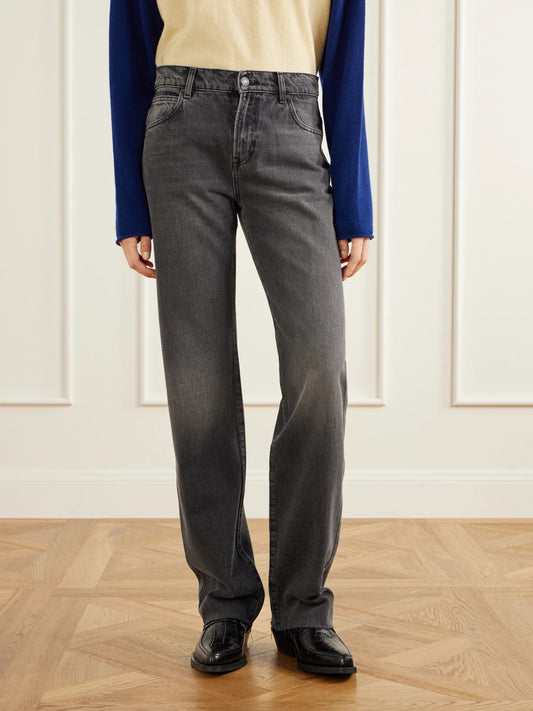 Guest In Residence Weekender Mid-rise Straight-leg Jeans
