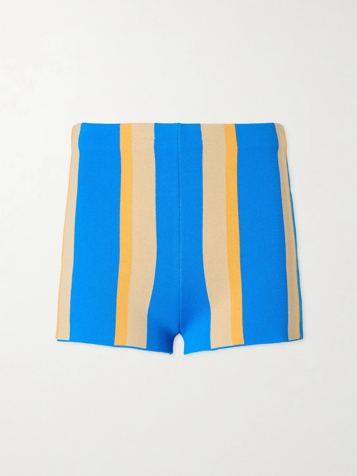 + Da Adolfo Mare Striped-printed Cotton-jersey Shorts