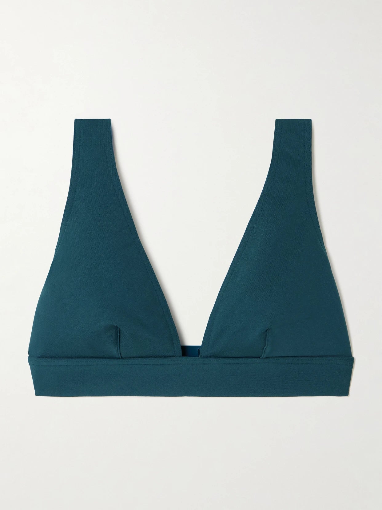 Image of Swimwear. Product name - Les Essentiels Chrome Triangle Bikini Top in Navy colour by brand - Eres