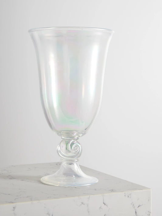 Escargot Iridescent Murano Glass Vase