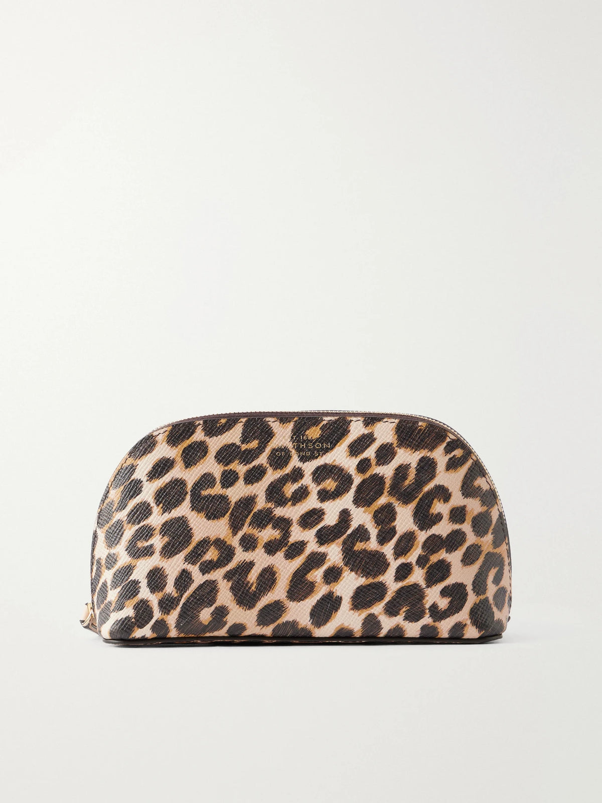 Smythson Panama Leopard-print Leather Cosmetics Case