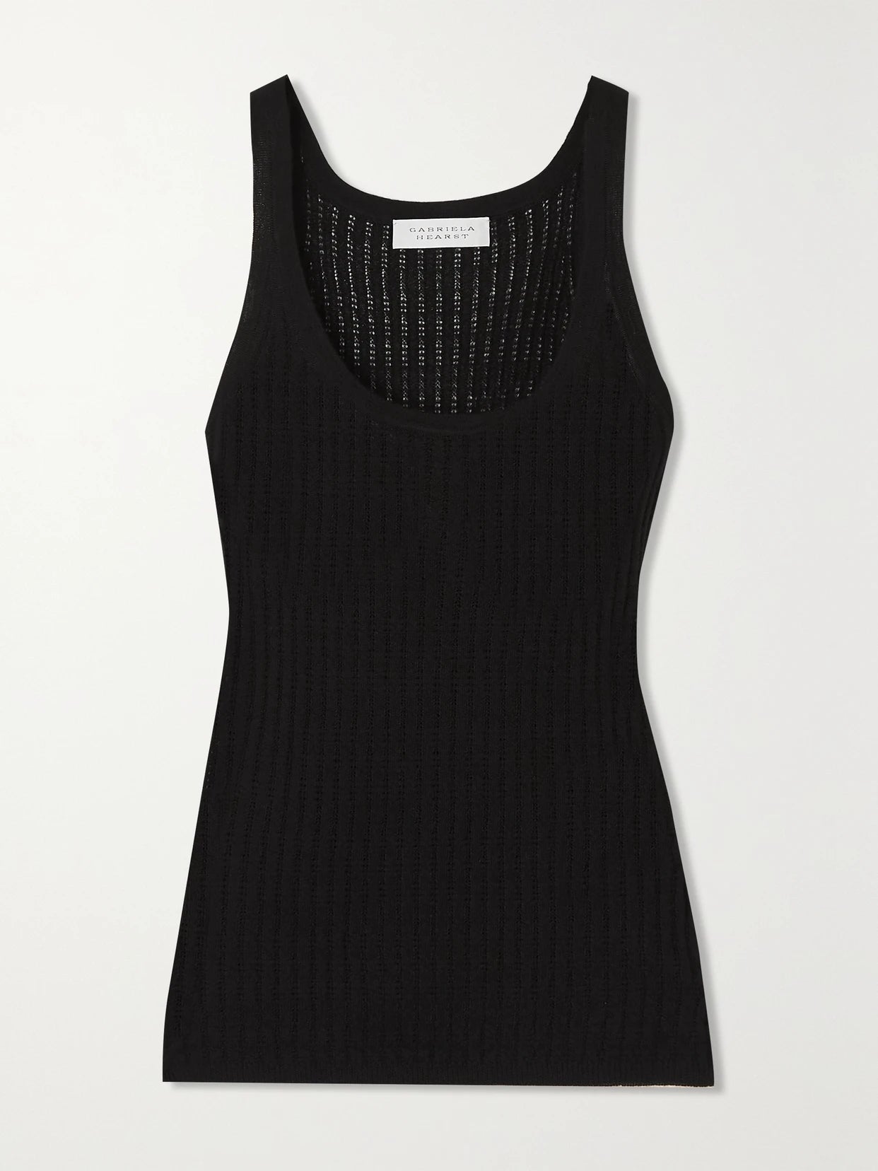 Nevin Pointelle-knit Cashmere And Silk-blend Tank