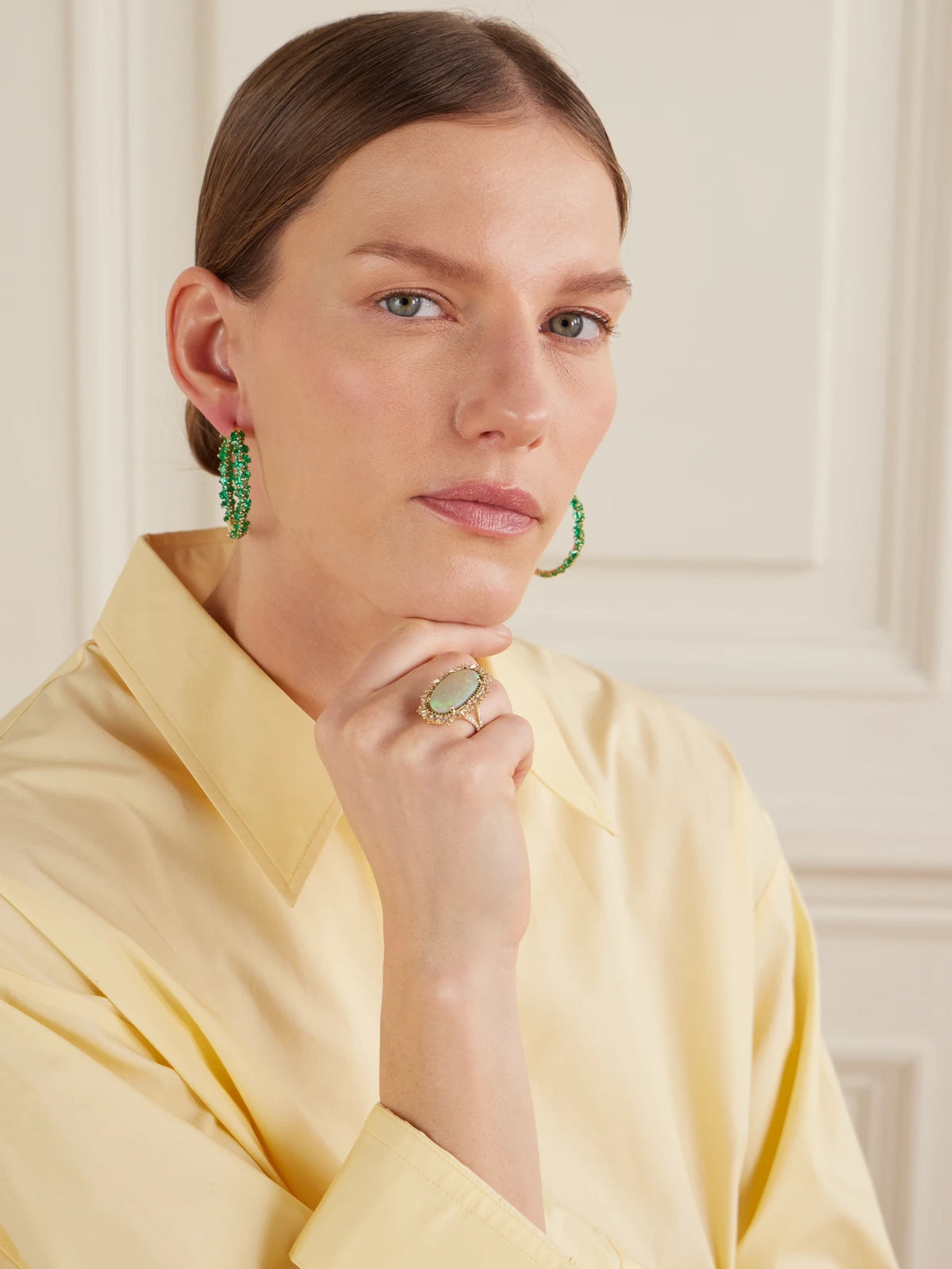 Image of Rings. Product name - 18-karat Gold, Opal And Diamond Ring in 6 1/2 colour by brand - Suzanne Kalan